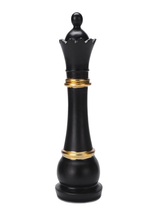 BRABUD Chess Queen Statue Resin 9.8'' Tall Chess Decor Piece Sculpture Home Office Study Party Decoration Black TQGJBS634 - Image 1